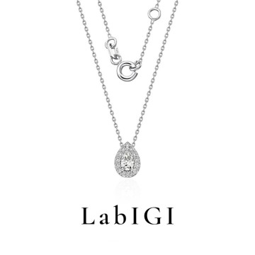 0.32 Karat IGI Sertifikalı Laboratuvar Üretimi Pırlanta Altın 43 Cm Kolye
