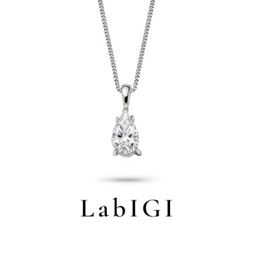 1.34 Karat IGI Sertifikalı Laboratuvar Üretimi Pırlanta Altın 43 Cm Kolye